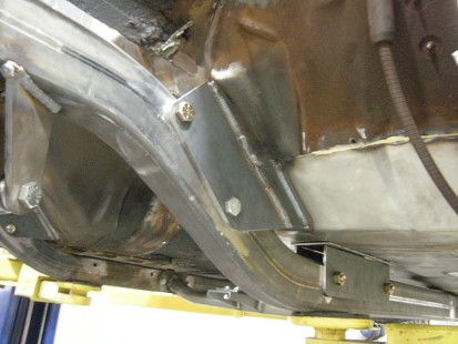 69 Mustang fabrication - front chassis mounts