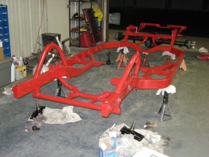 Schwartz Performance 1965 Pontiac Tempest- bare chassis powdercoated