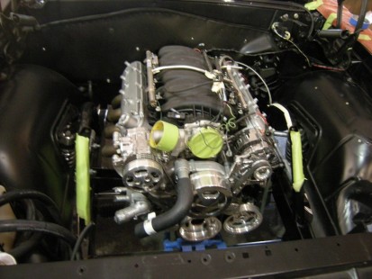 Schwartz Performance 1964 GTO engine bay assembly